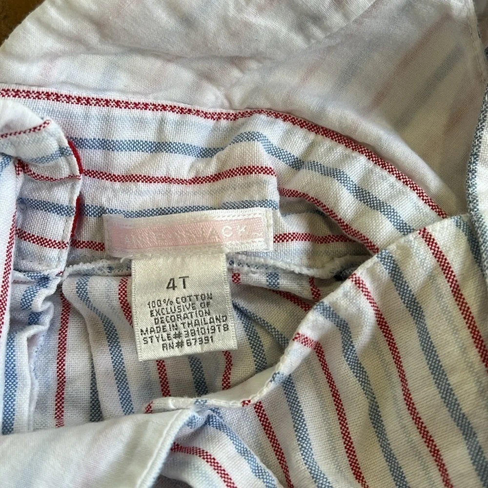 Janie and jack red white and blue tunic and bloomer set